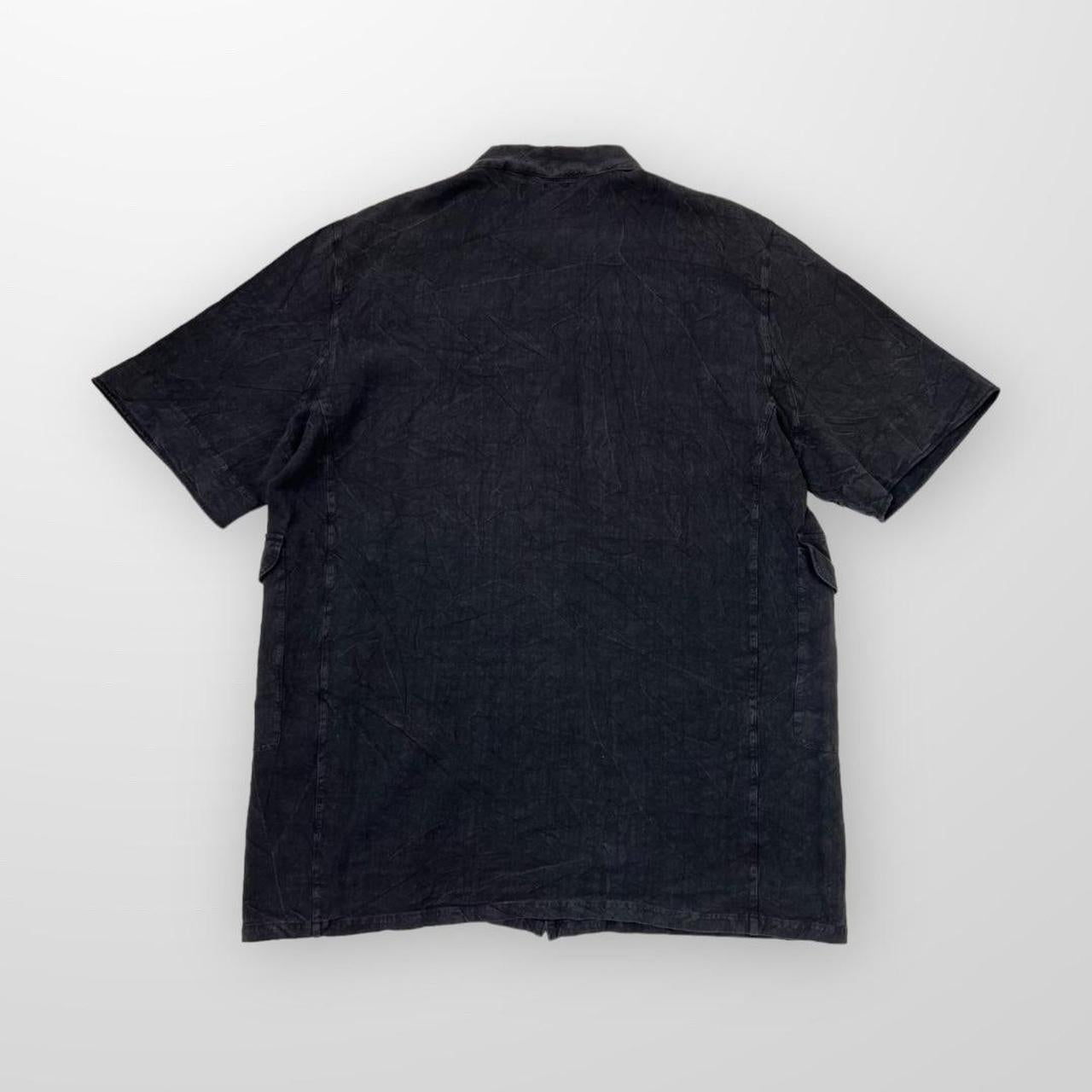 Stone Island Compact Shirt In Black / Grey
