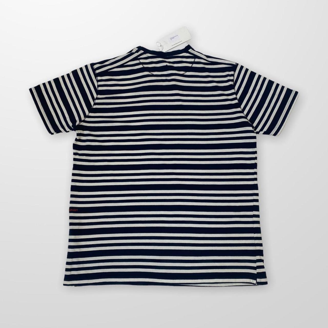 Pop Trading Company Striped Premium Pocket T-Shirt In Navy & White