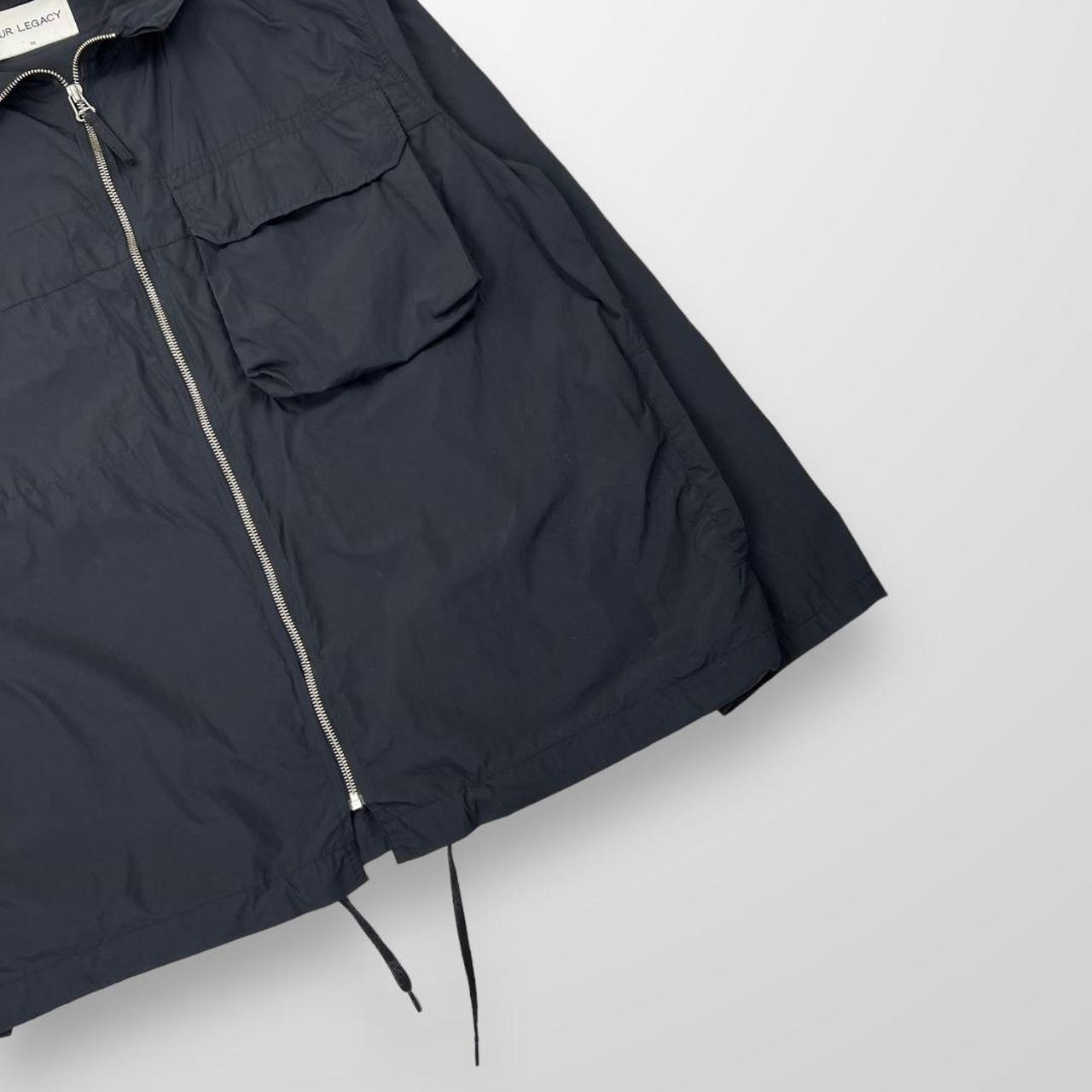Our Legacy Nylon Jacket In Black W/ Silver Zip