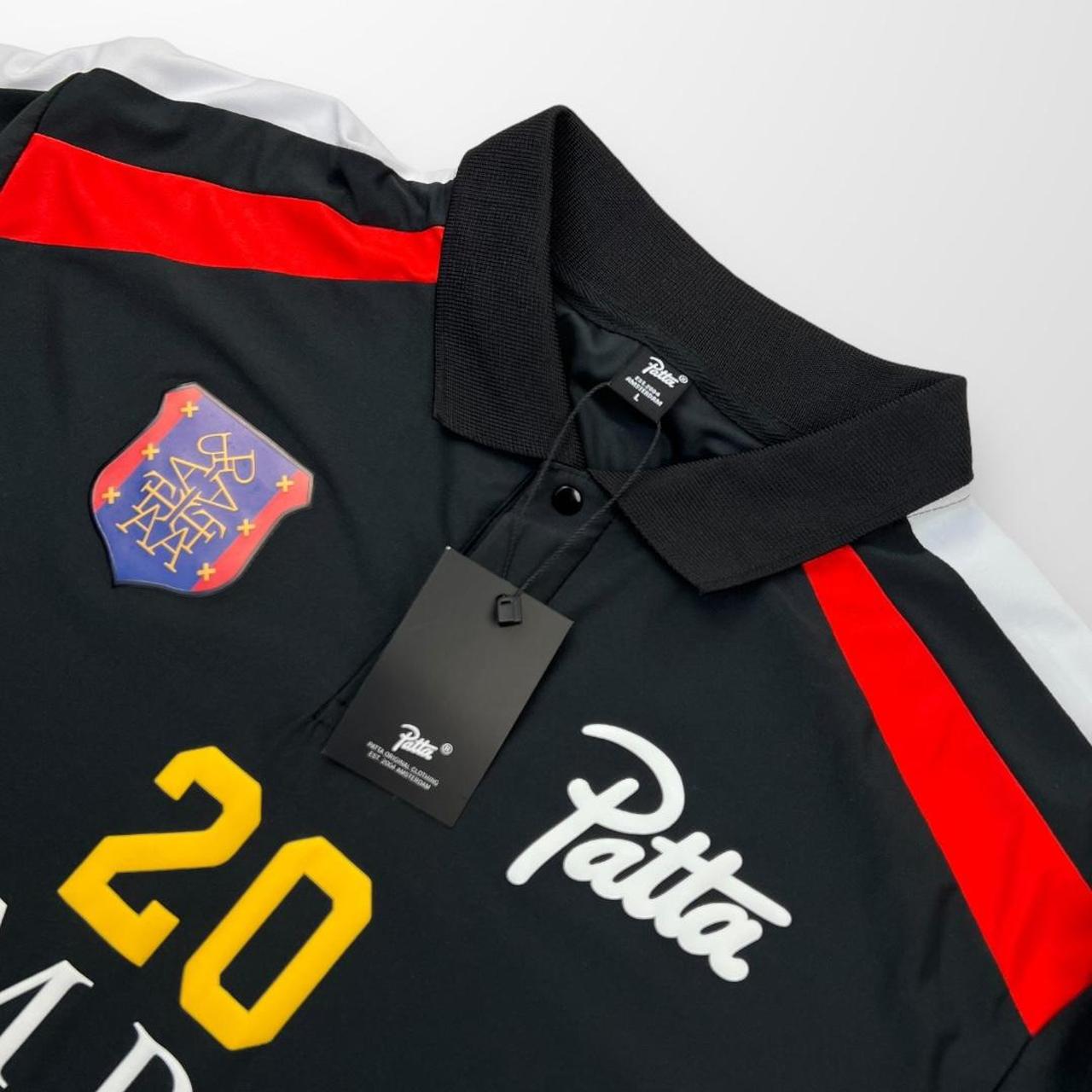 Patta MMXX Polo Jersey In Black & Racing Red