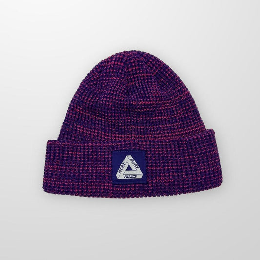 Palace Tri-Ferg Patch Beanie Hat In Purple