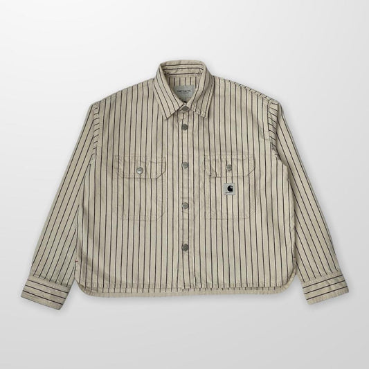Carhartt WIP W' L/S Trade Shirt In Wax / Black (Rinsed)
