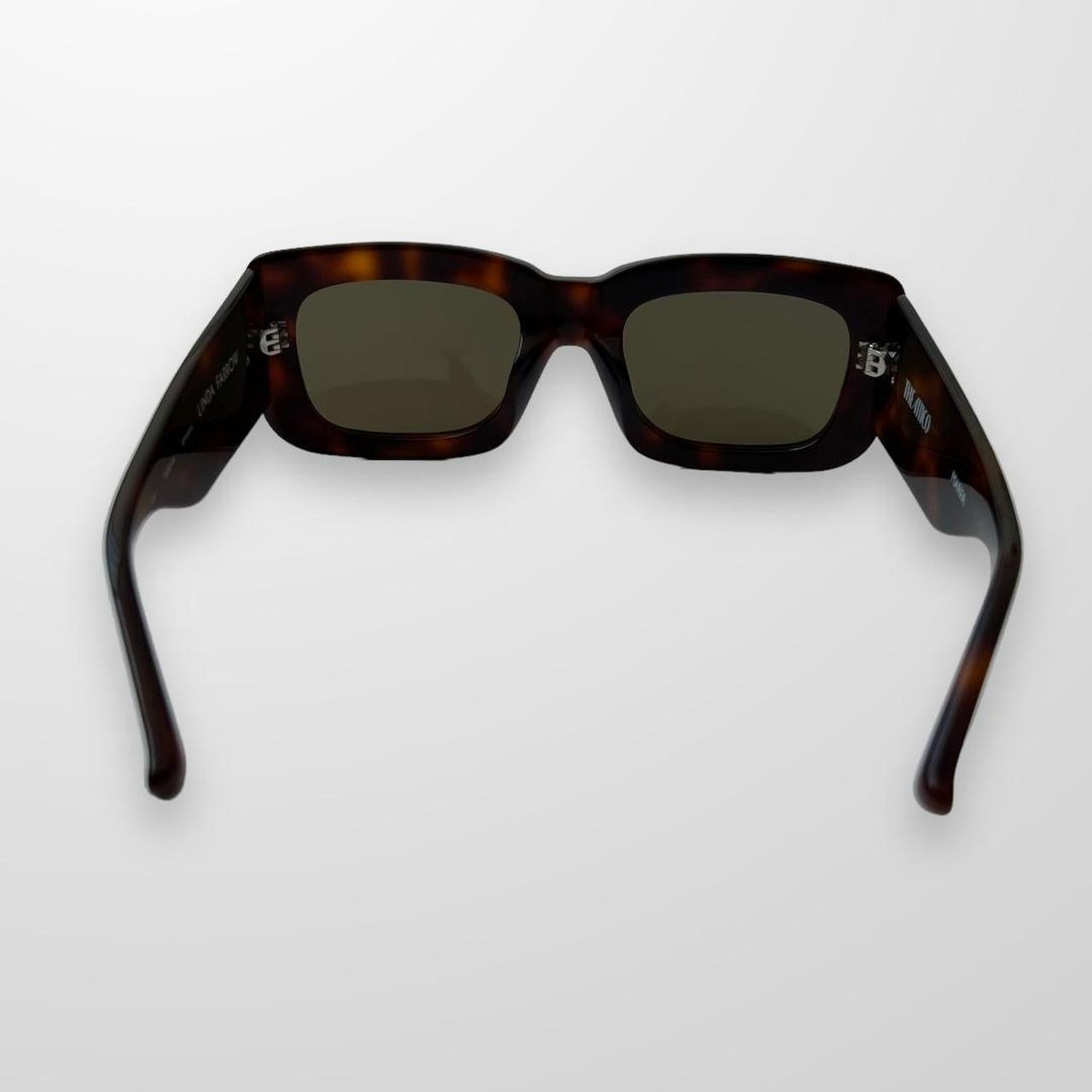 Linda Farrow The Attico x Marfa Rectangular Frame Sunglasses In Brown