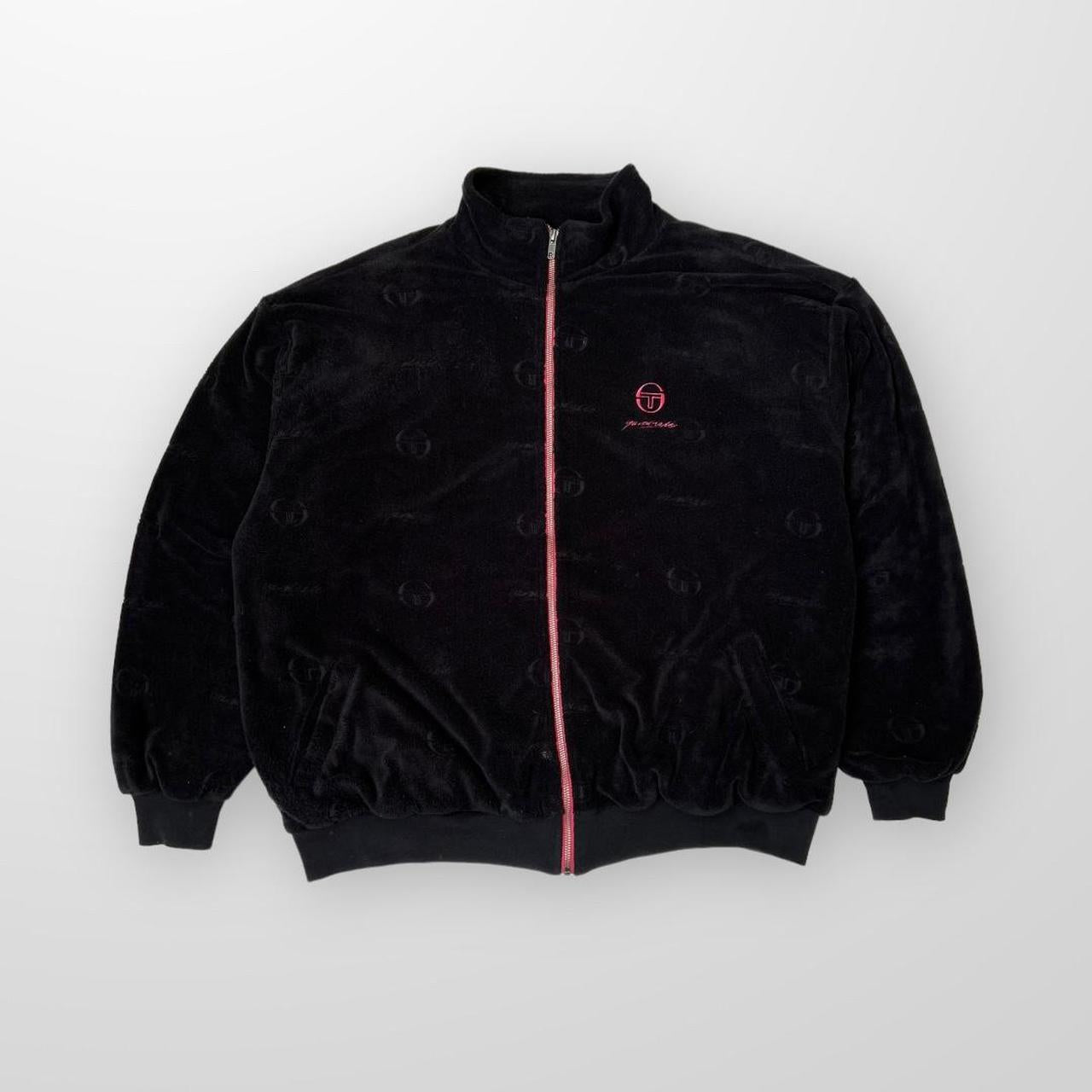 Yardsale x Sergio Tacchini Terry Track Jacket In Black & Red