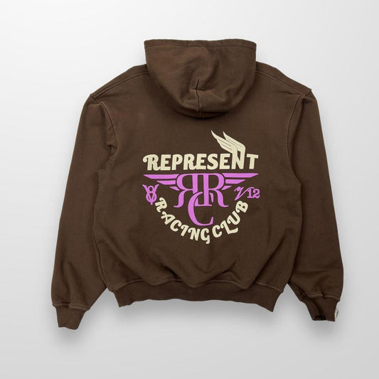Represent Racing Club Hoodie In Vintage Brown