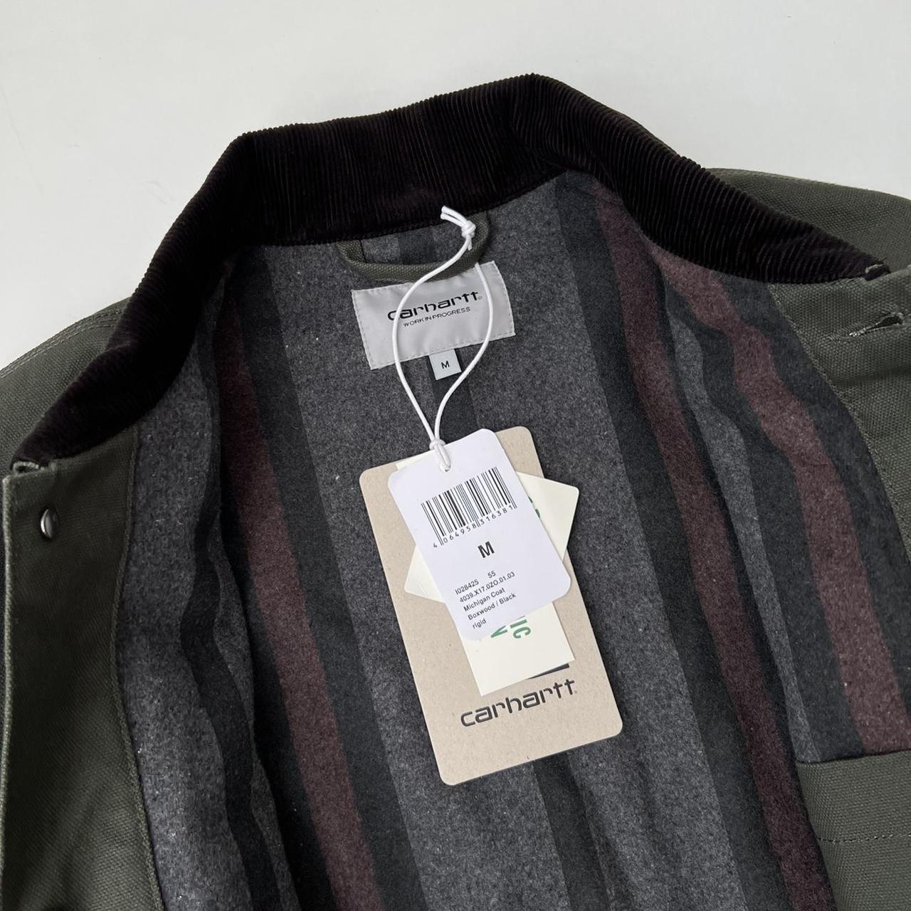 Carhartt WIP Michigan Coat (Winter) In Boxwood / Black Rigid