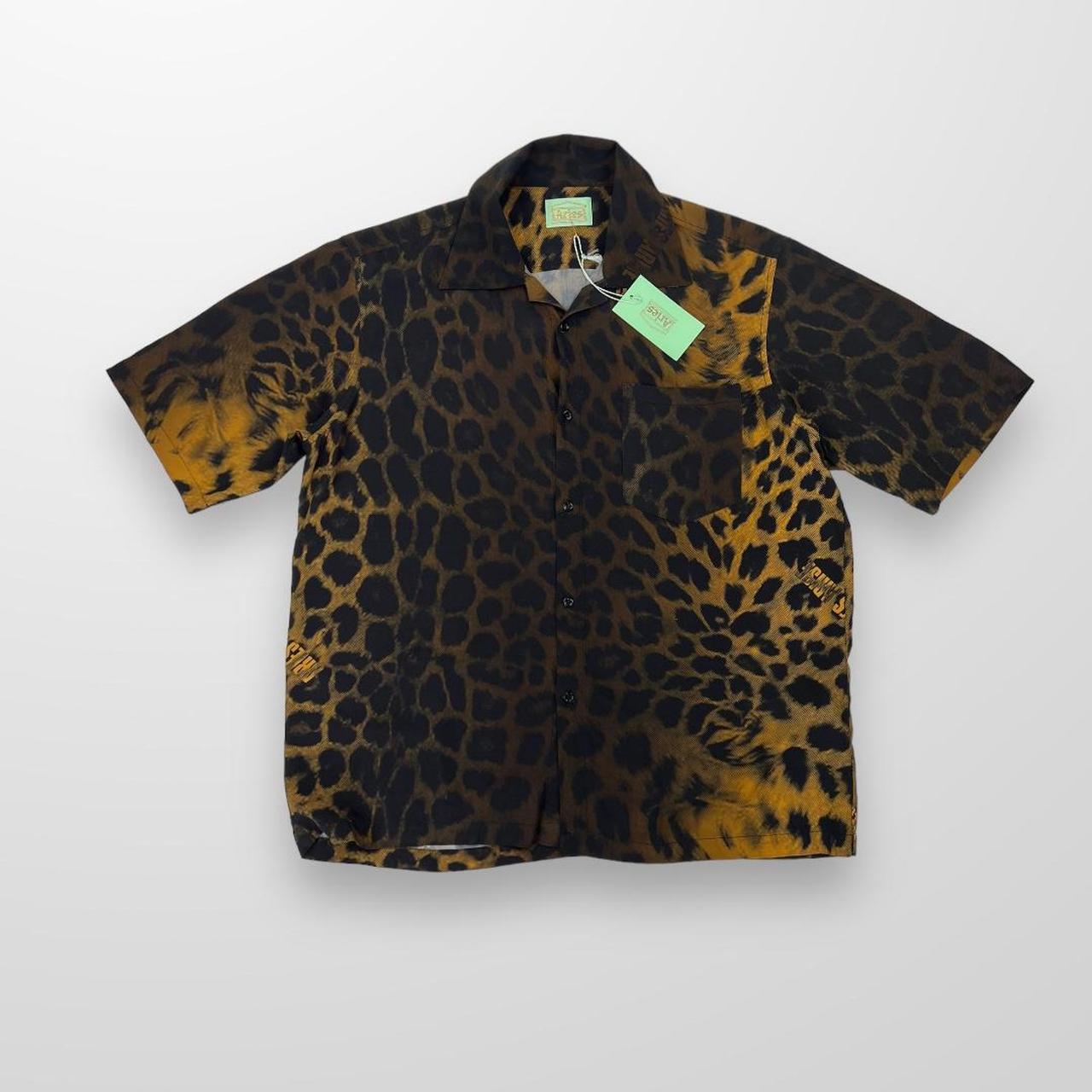 Aries Leopard Hawaiian Shirt In Brown / Multi