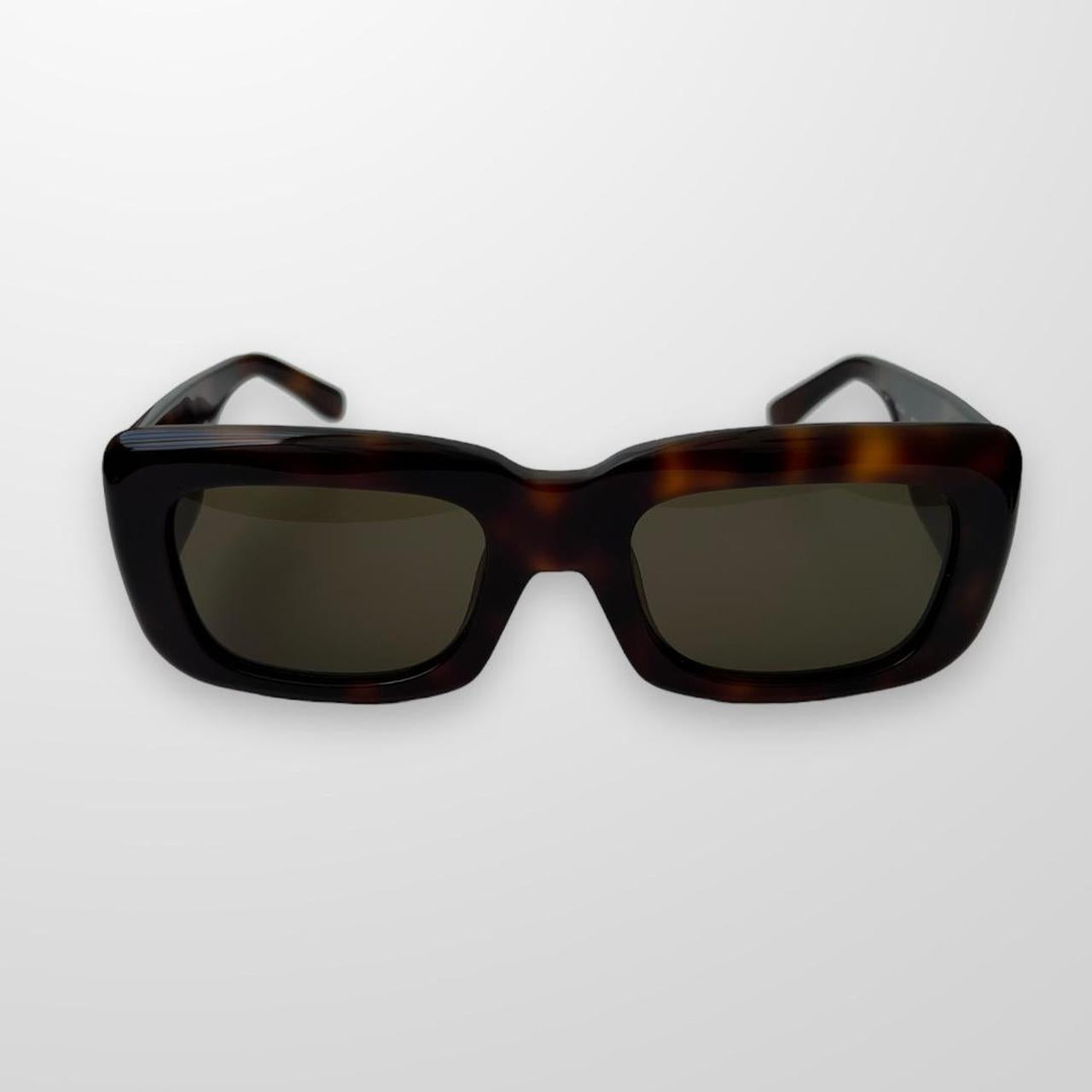 Linda Farrow The Attico x Marfa Rectangular Frame Sunglasses In Brown