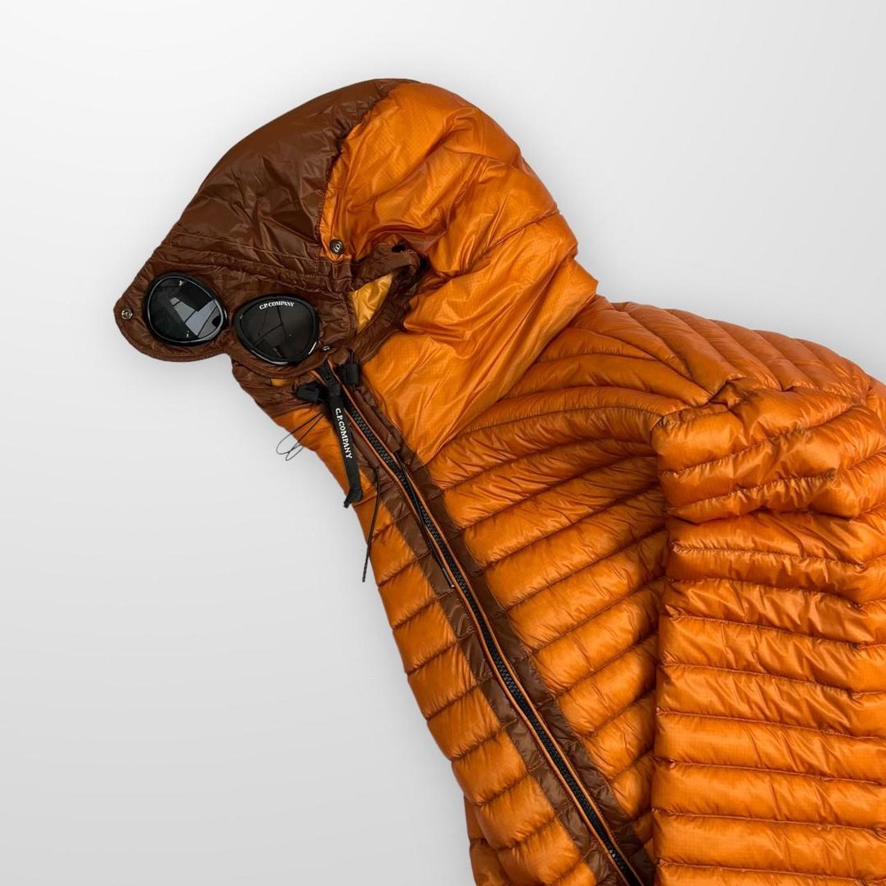 CP Company DD Shell Goggle Down Jacket In Burnt / Desert Orange
