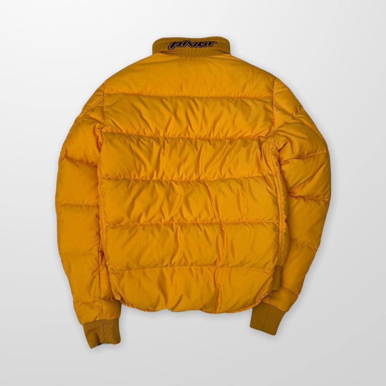 Off-White Reversible Puffer Jacket In Black & Yellow