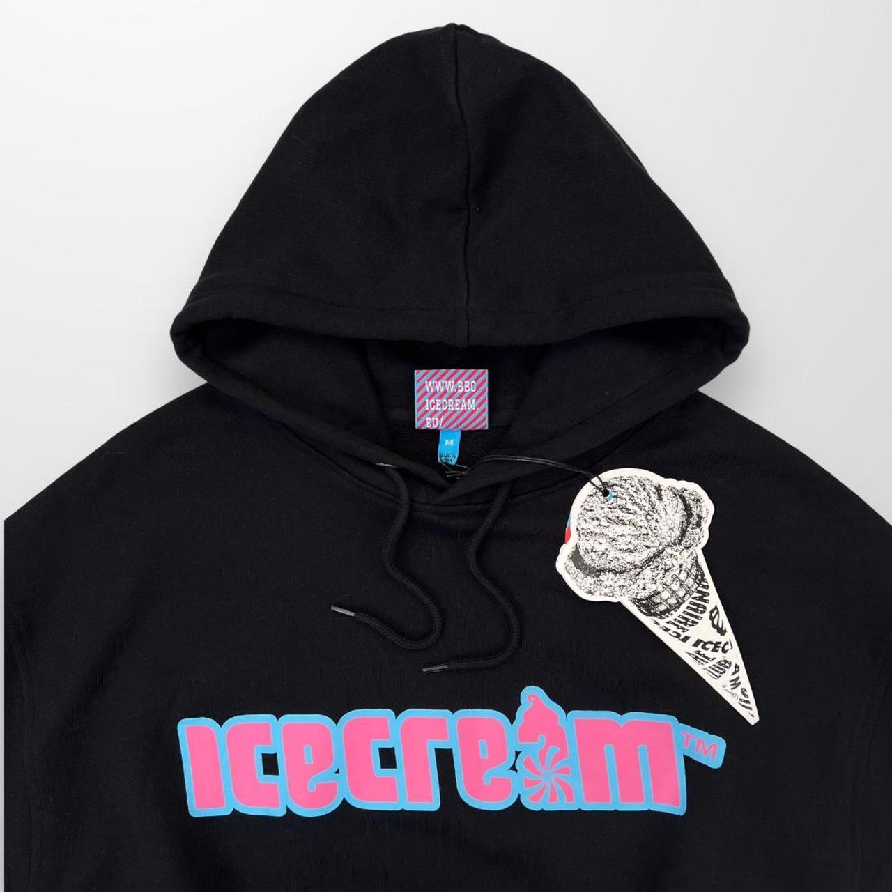 Ice Cream Soft Serve Logo Hoodie In Black