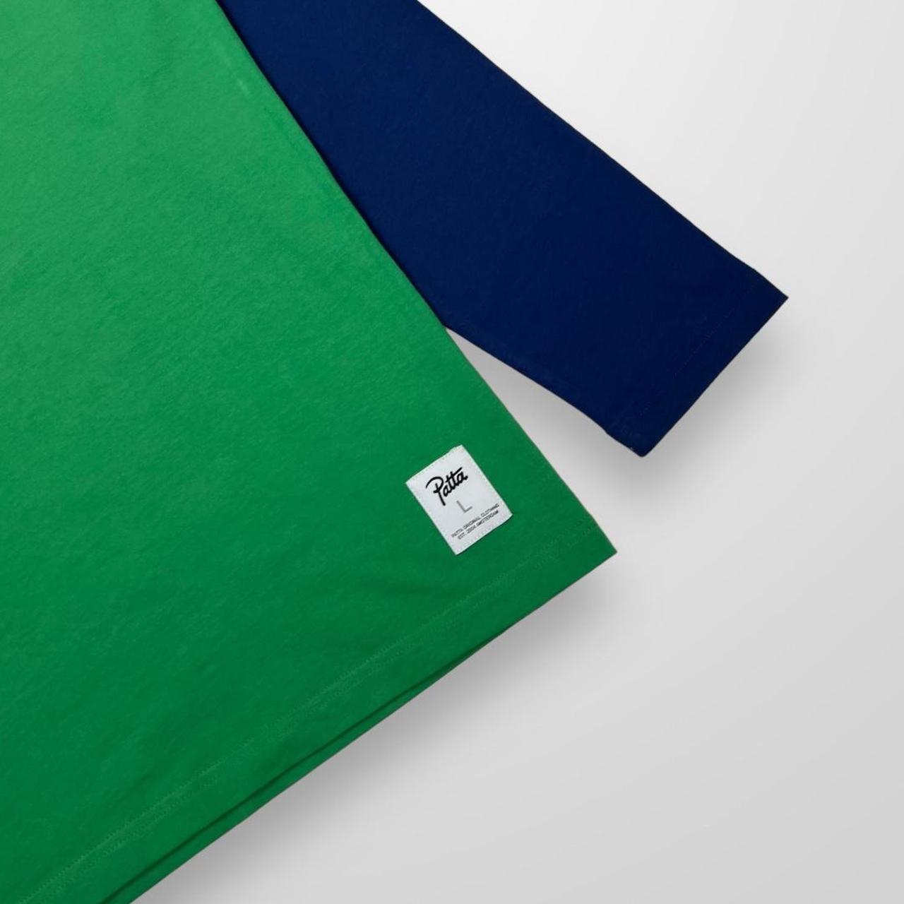 Patta Get Familiar Hockey Jersey / LS T-Shirt In Green & Navy