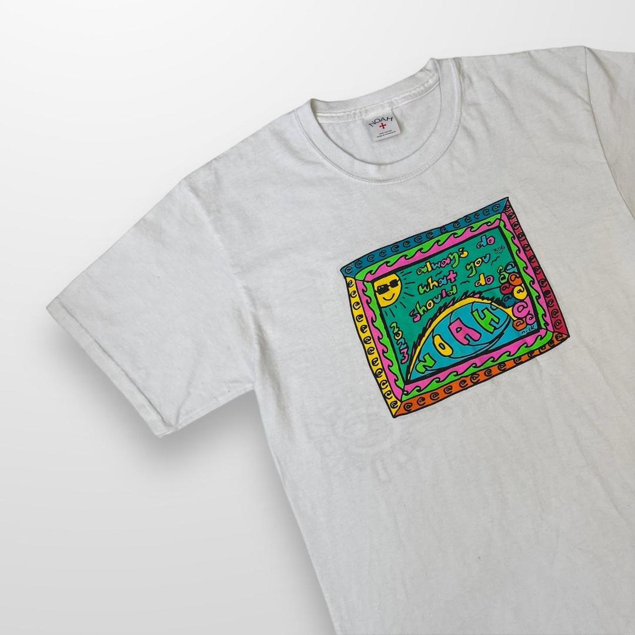 Noah x Always Do What You Should Do Wave T-Shirt In White