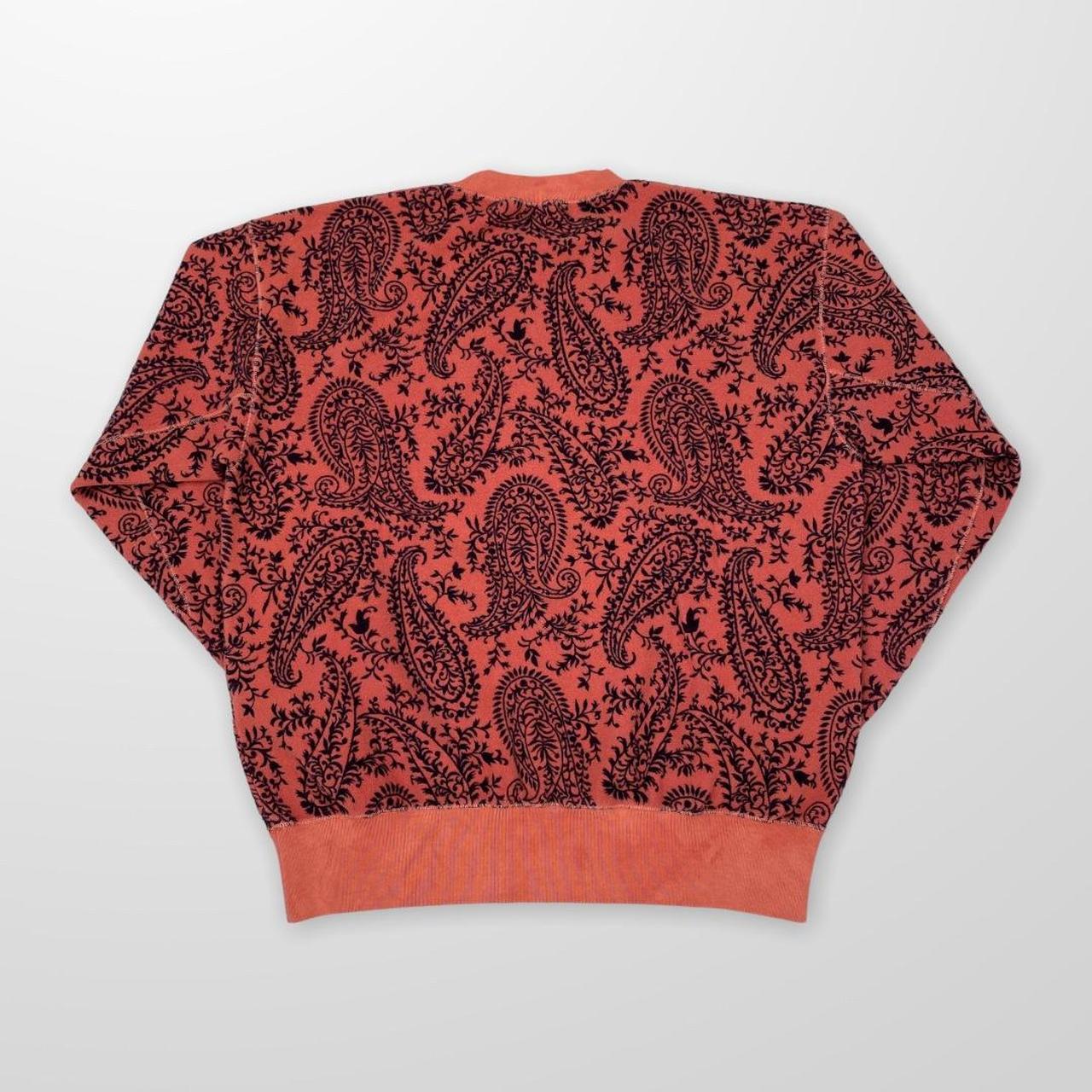 Aries Felpa Paisley Reverse Sweatshirt In Coral