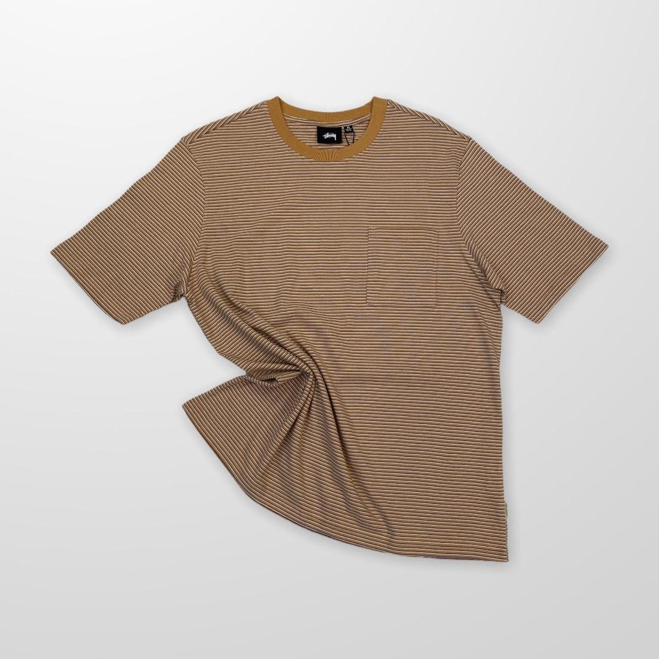 Stussy Mini Stripe Tee T-Shirt In Orange