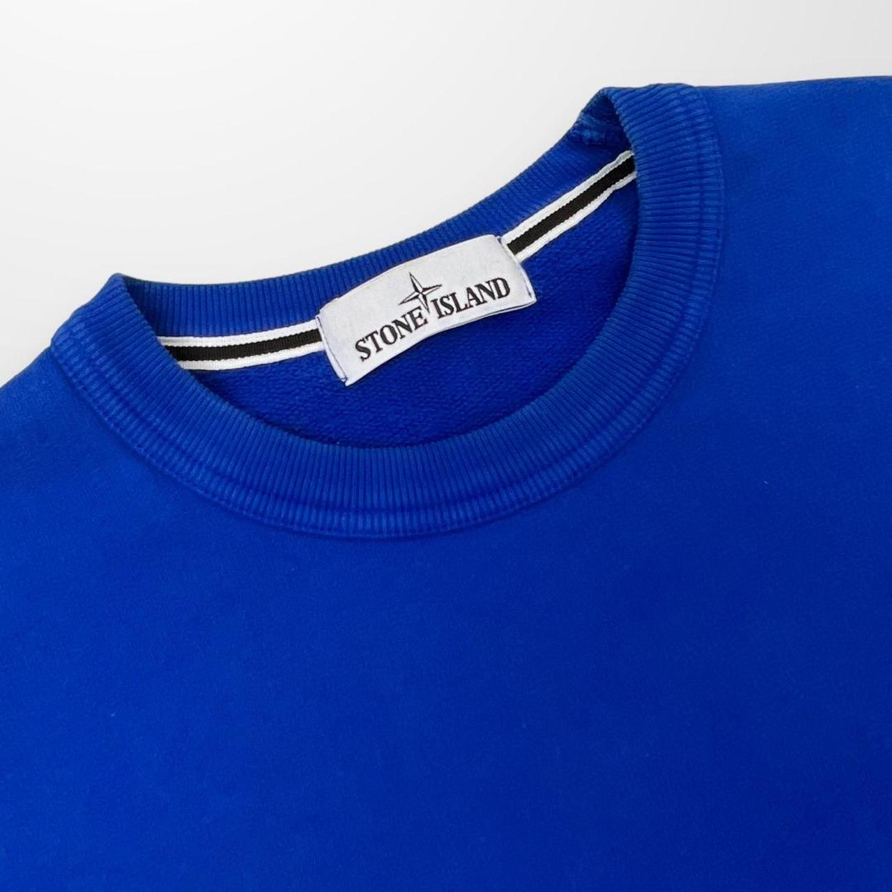 Stone Island Crewneck Sweatshirt In Royal Blue