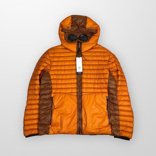 CP Company DD Shell Goggle Down Jacket In Burnt / Desert Orange