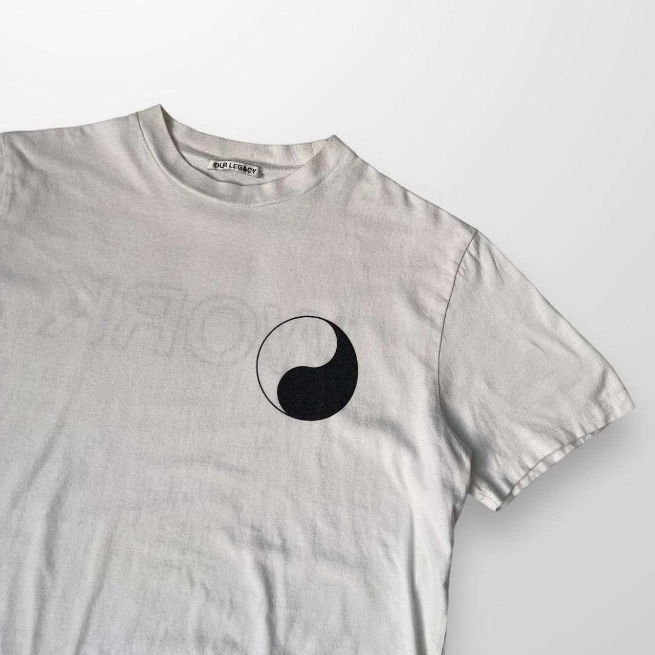 Our Legacy Work Shop Yin Yan T-Shirt In White & Black