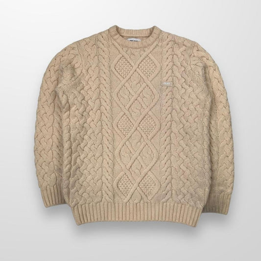 Palace Cable Knit Jumper In Cream