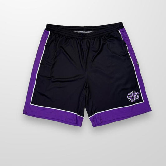 ADWYSD Jersey Shorts In Black & Purple