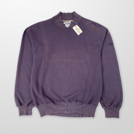 Vintage Stone Island Stencil Mock Neck Sweatshirt In Purple