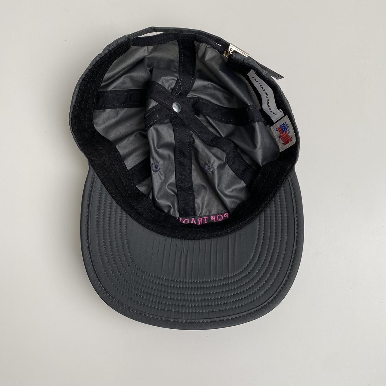 Pop Trading Company Cap In Dark Grey & Pink