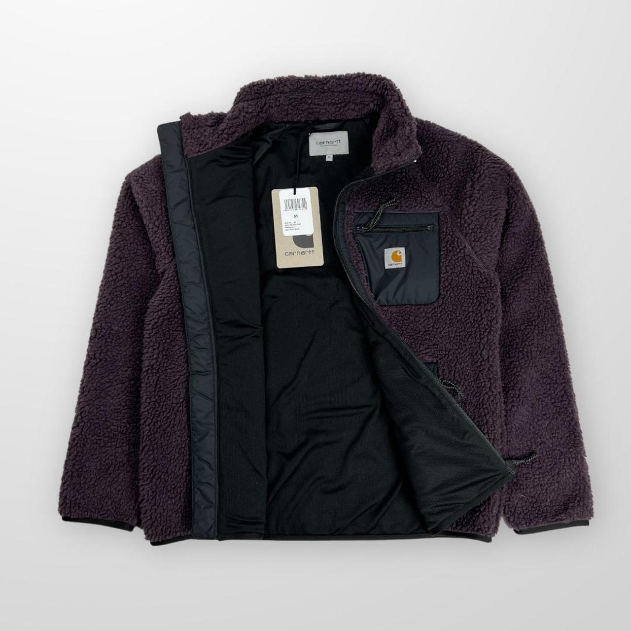 Carhartt WIP Prentis Liner / Fleece Jacket In Dark Plum / Black