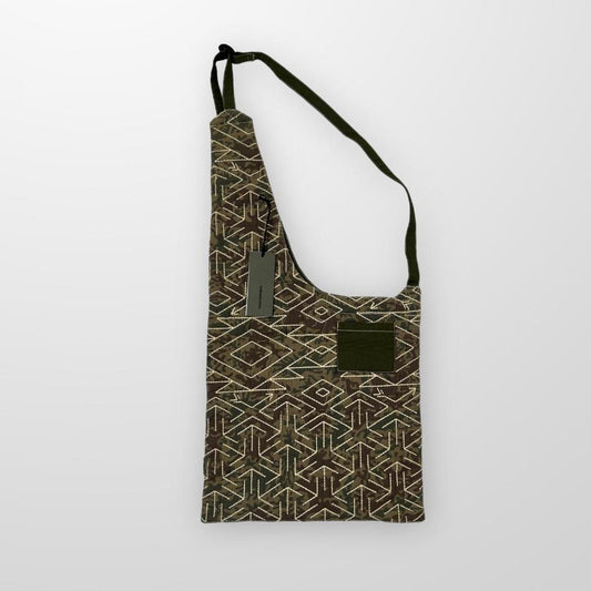 Maharishi Quilted Monk Sling Bag In Olive OG Green
