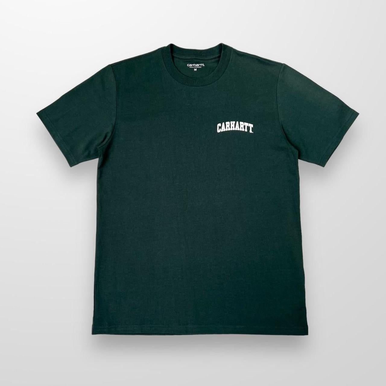 Carhartt WIP S/S University Script T-Shirt In Botanic Green