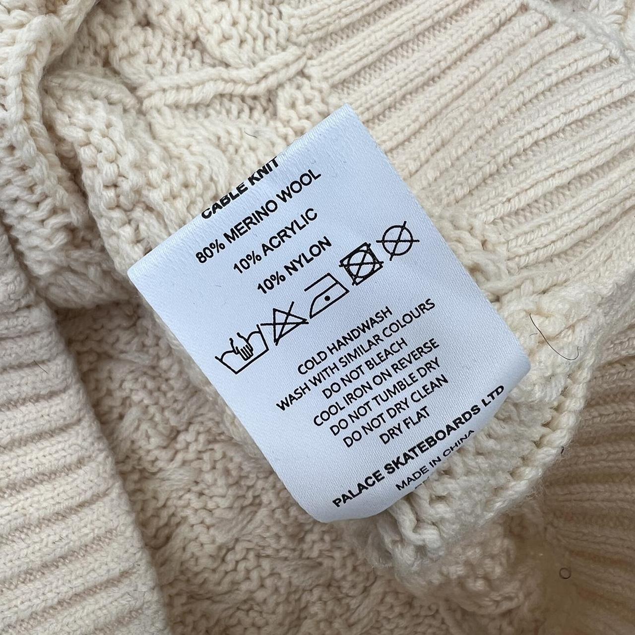 Palace Cable Knit Jumper In Cream