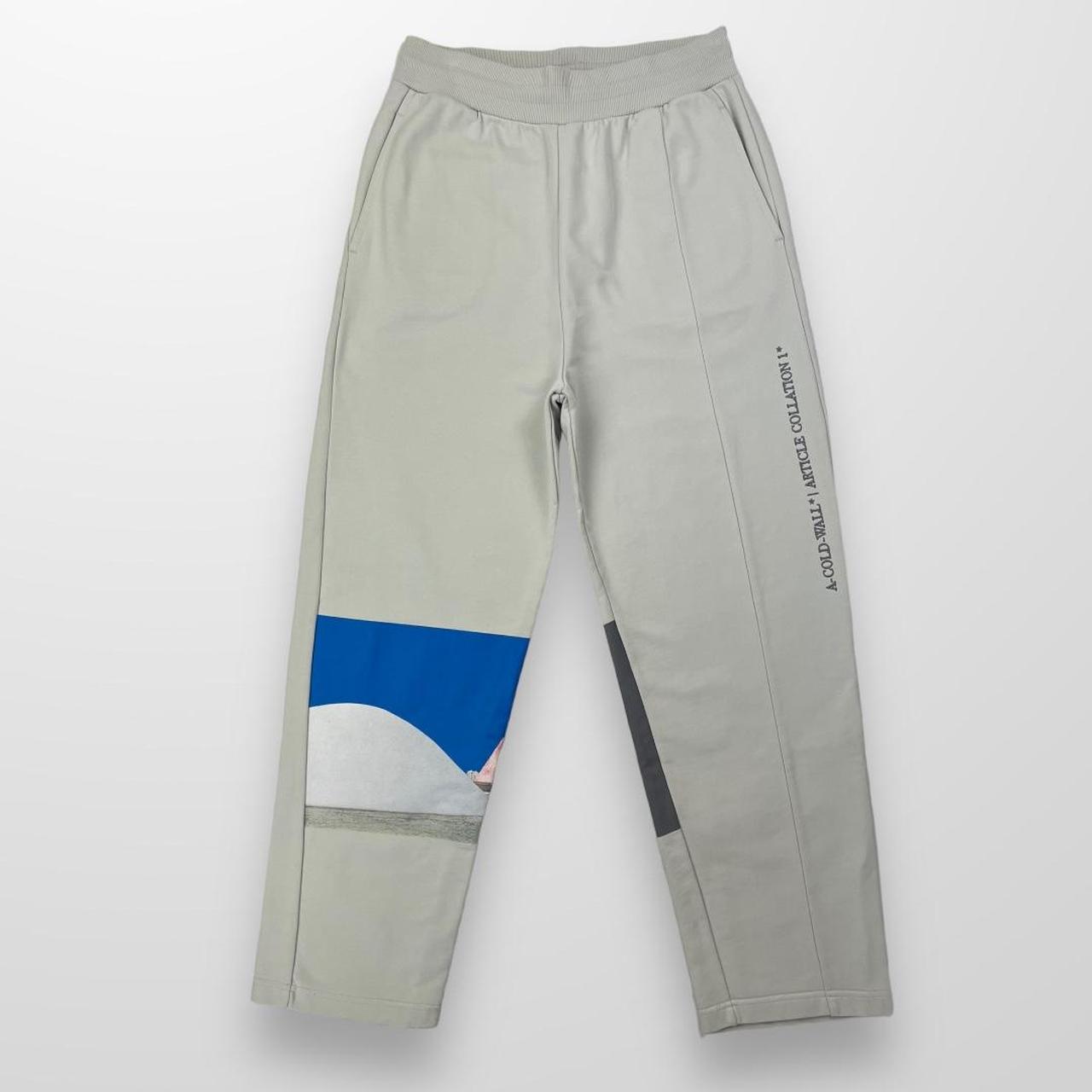 A-COLD-WALL ACW Embroidered / Printed Logo Organic Cotton Tracksuit Bottoms In Chalk White