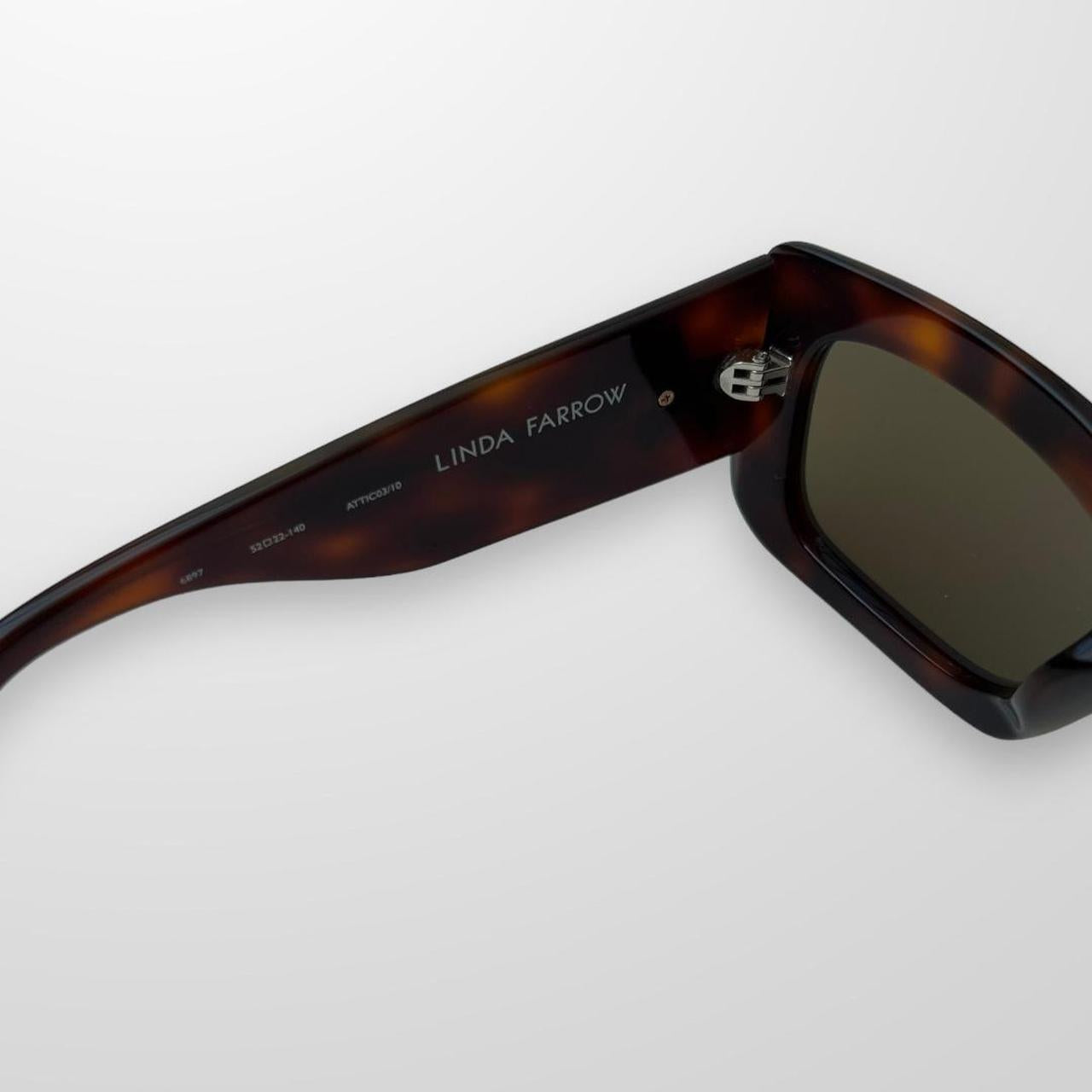 Linda Farrow The Attico x Marfa Rectangular Frame Sunglasses In Brown