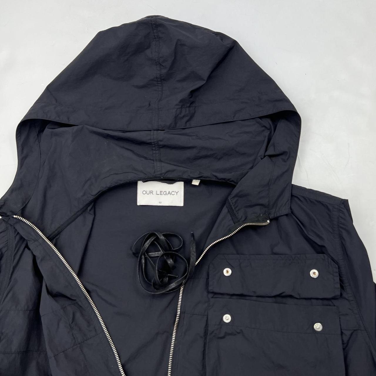 Our Legacy Nylon Jacket In Black W/ Silver Zip