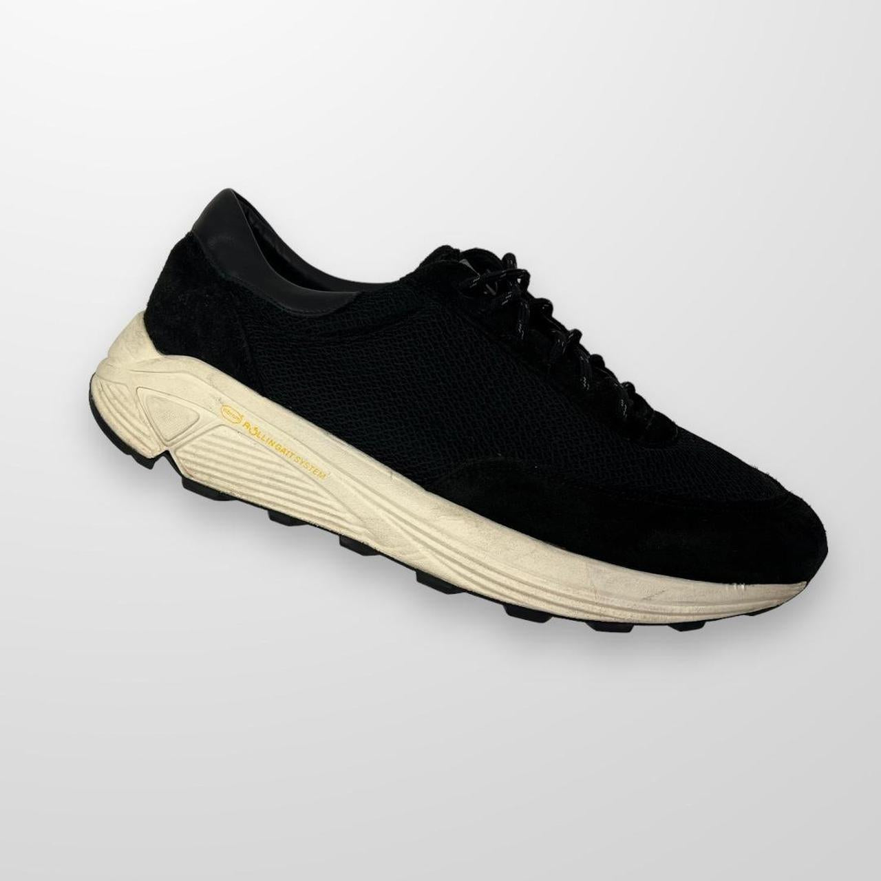 Our Legacy Mono Runner Trainers In Black W/ White Midsole