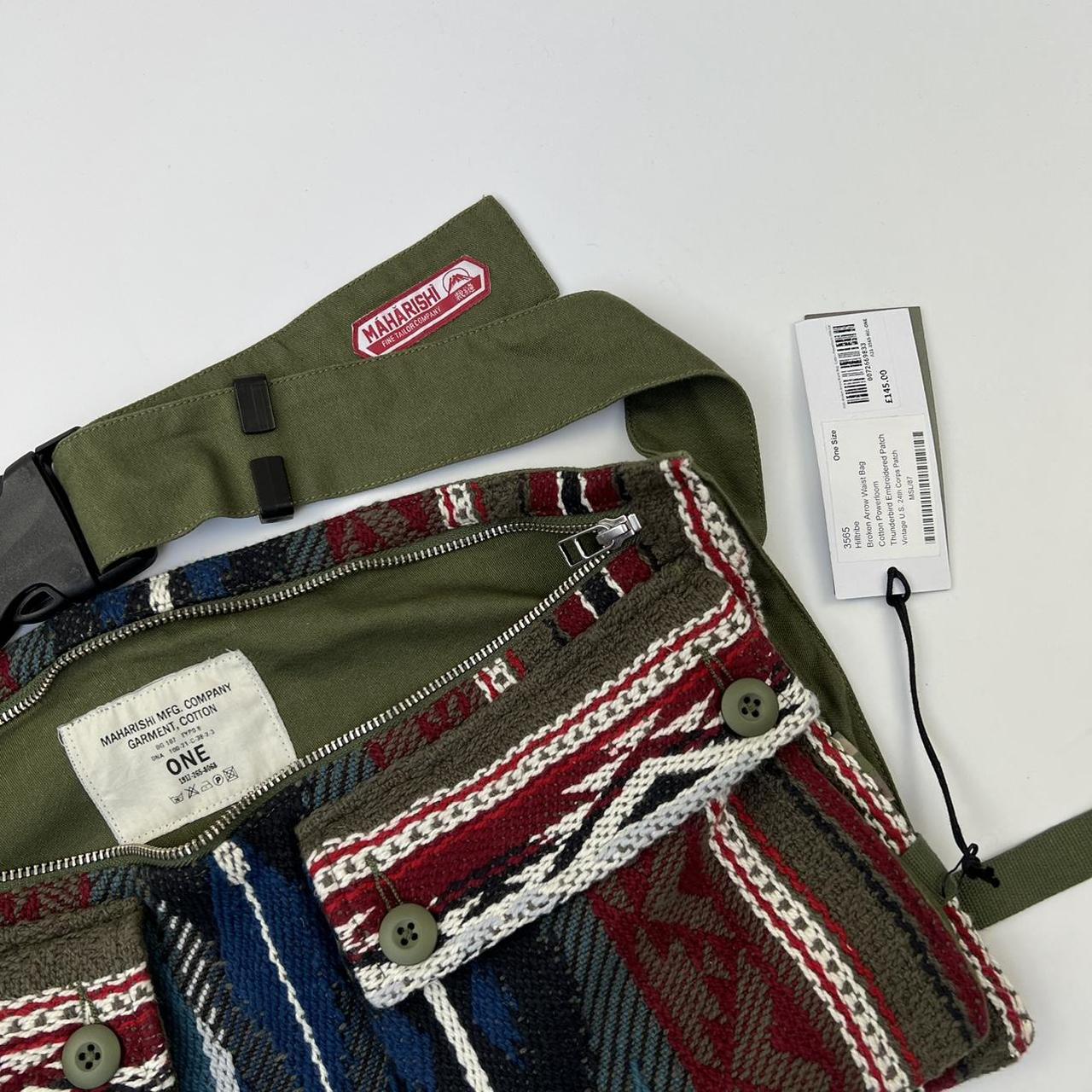 Maharishi Broken Arrow Waist Bag Cotton Powerloom Thunderbird Embroidered Patch