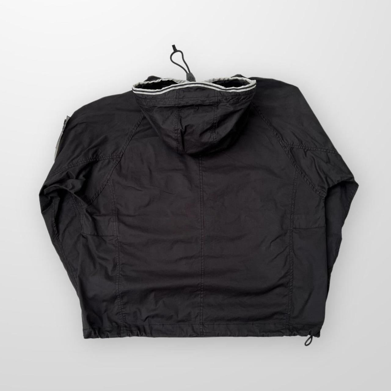Stone Island Supima Cotton Twill Stretch-TC Anorak Jacket In Black & White