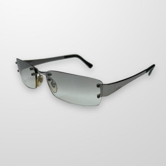Vintage Moschino Sunglasses In Silver W Grey Gradient Tint