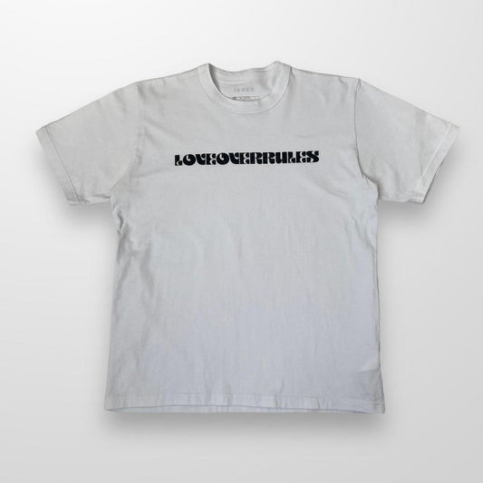 Sacai x Hank Willis Thomas Love Overrules T-Shirt In White & Black