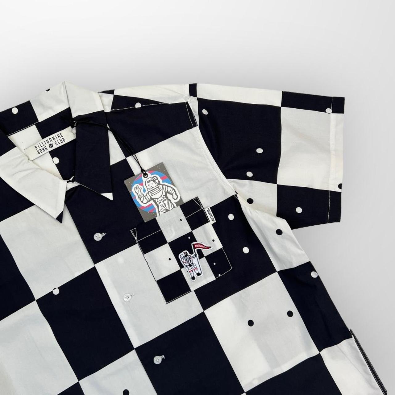Billionaire Boys Club Space Check S/S Bowling Shirt In Black & White
