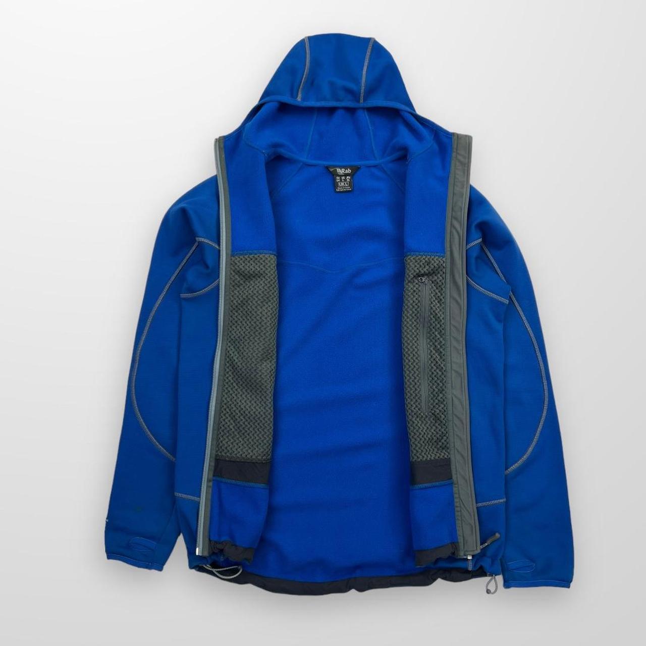 Rab Shadow Hoodie In Blue & Grey Contrast Stitching