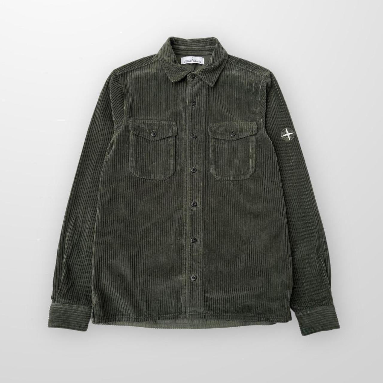 Stone Island Jumbo Cord In Khaki Greens