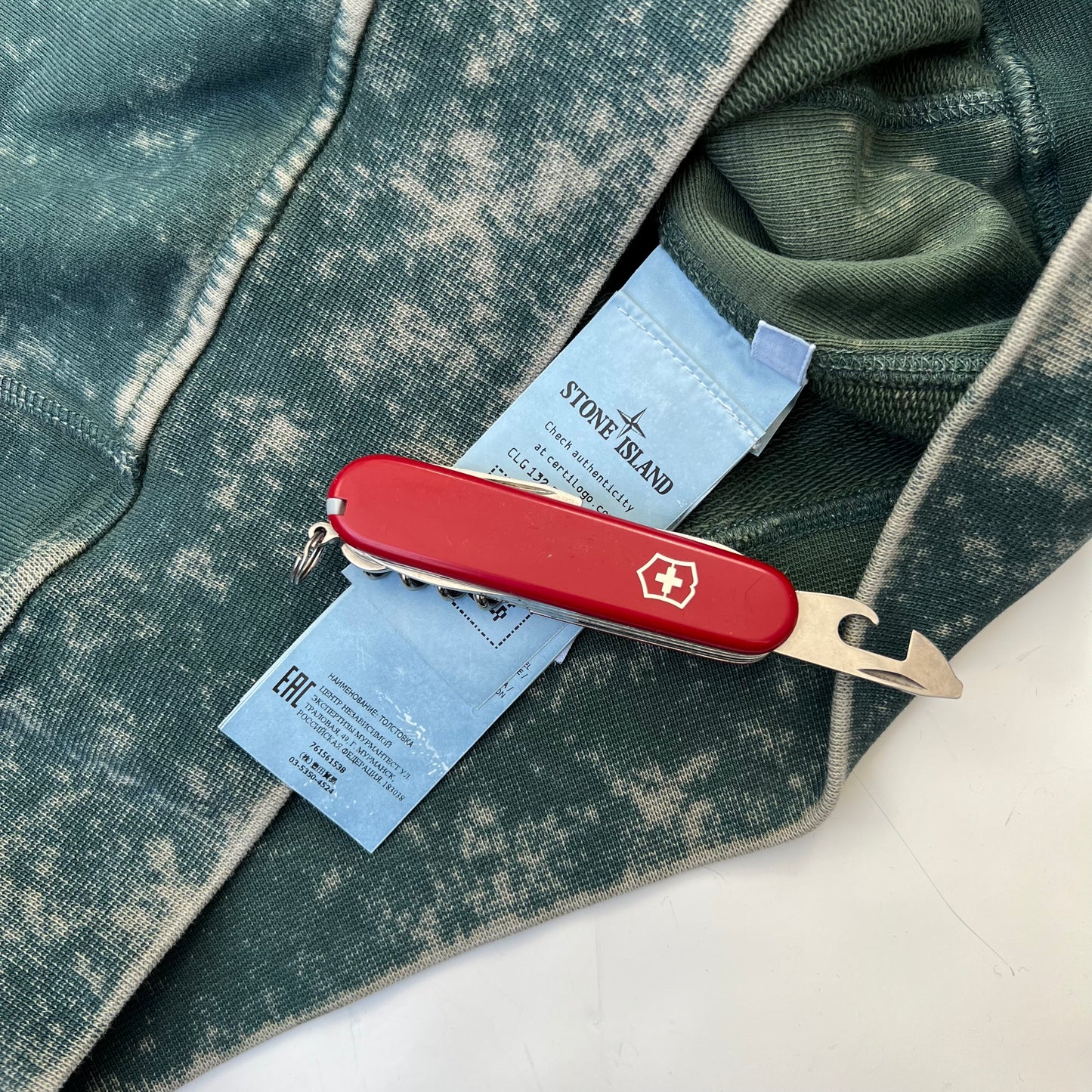 Stone Island Camo OVD Treatment Crewneck Sweatshirt In Green