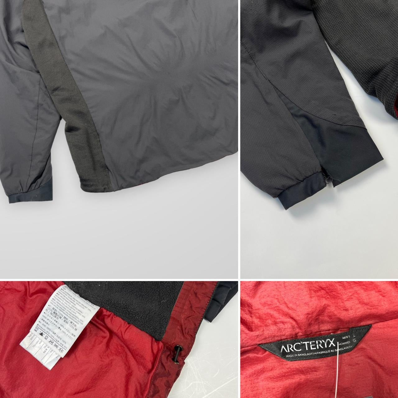 Arc’Teryx Atom LT Jacket In Grey & Red W/ 3m Logo