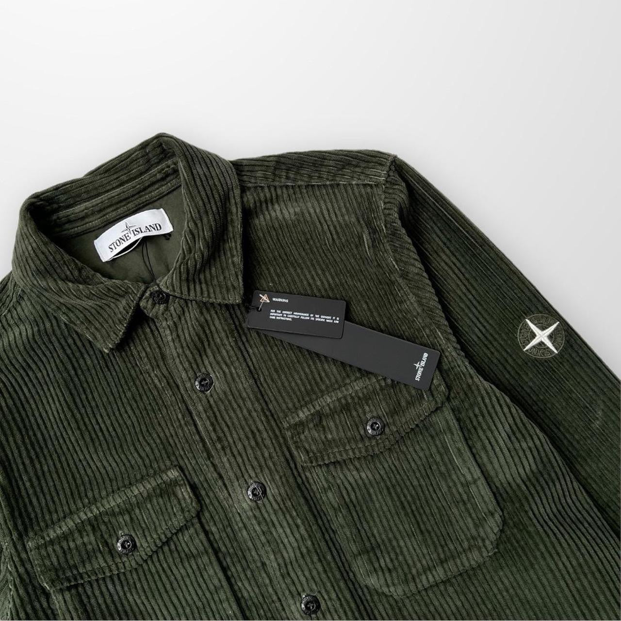 Stone Island Jumbo Cord In Khaki Greens