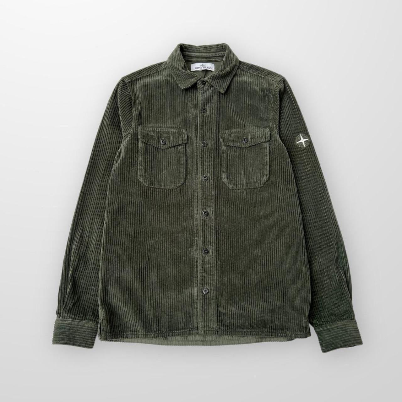 Stone Island Jumbo Cord In Khaki Greens