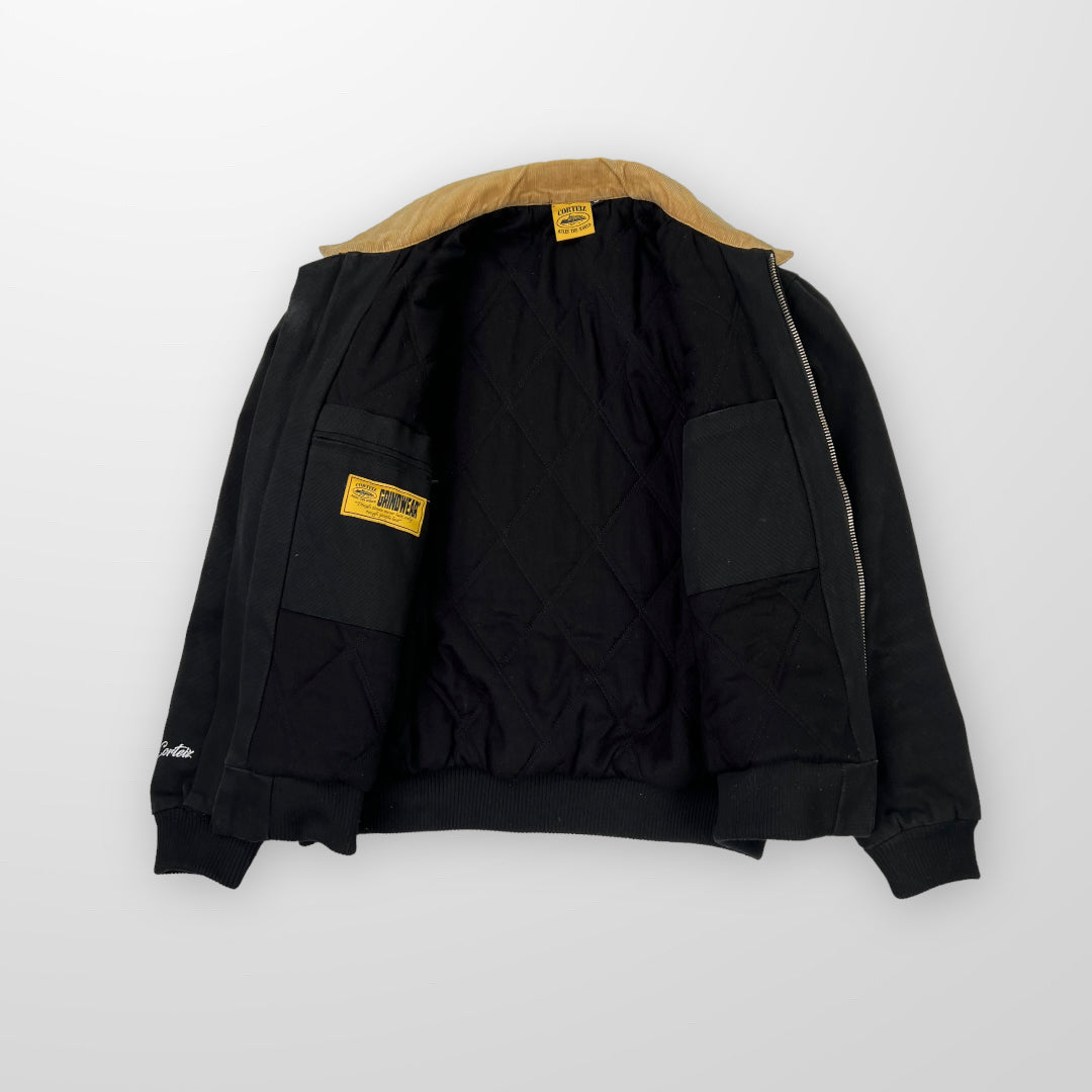 Corteiz Grind Wear Heavyweight Jacket In Black