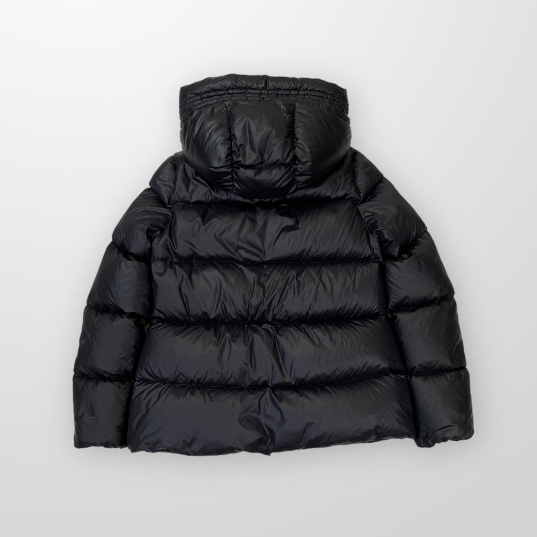 Moncler Seritte Short Down Puffer Jacket In Night Blue