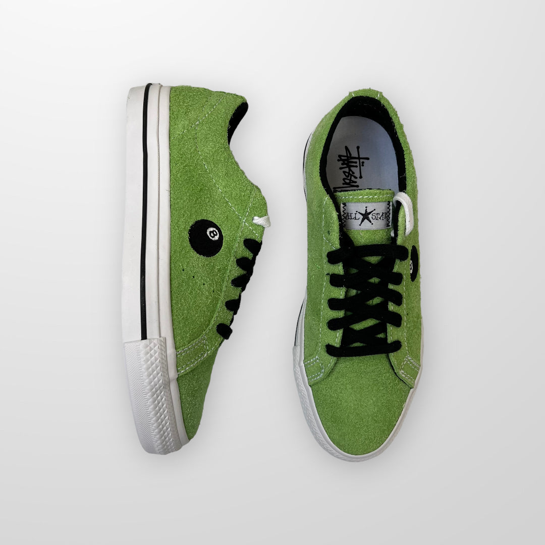 Stussy x Converse One Star 8 Ball Green Trainers