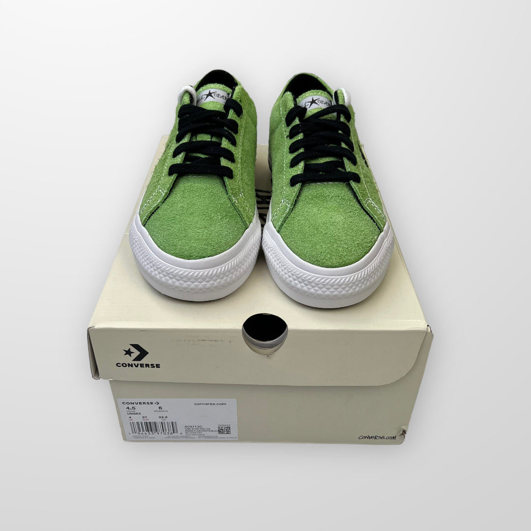 Stussy x Converse One Star 8 Ball Green Trainers